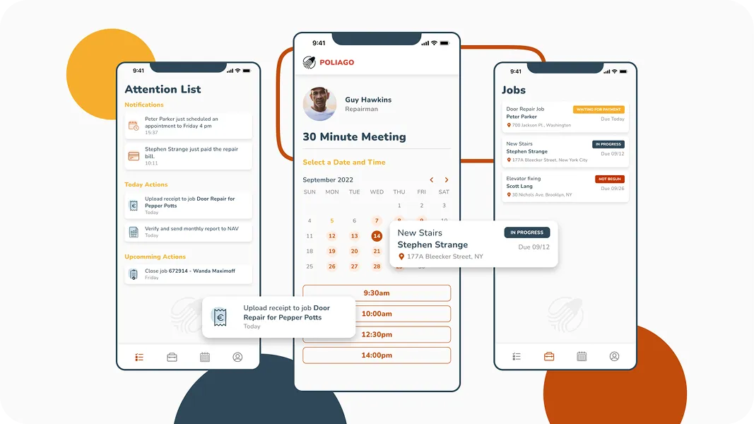 Job sheet management interface
